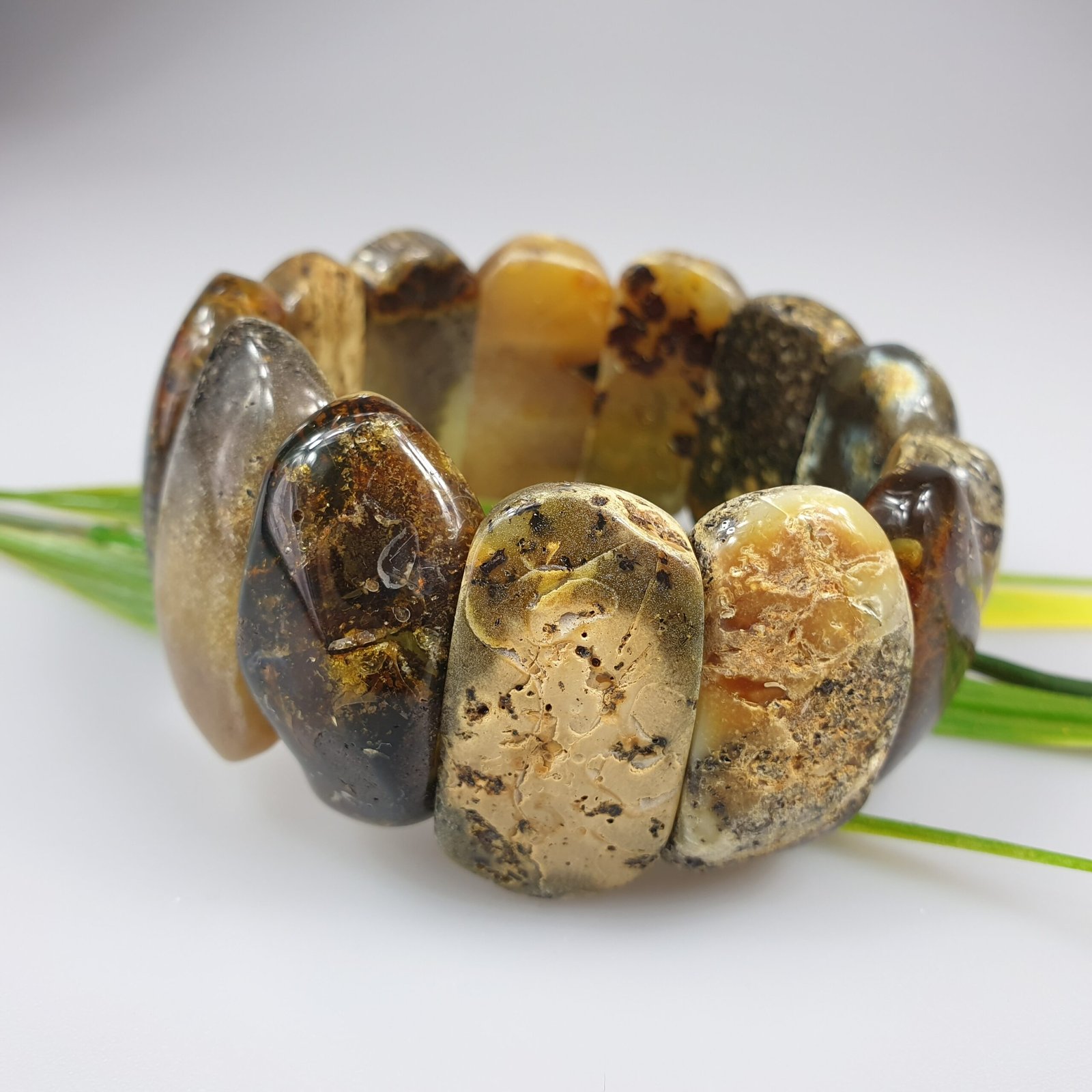 Green on sale amber bracelet